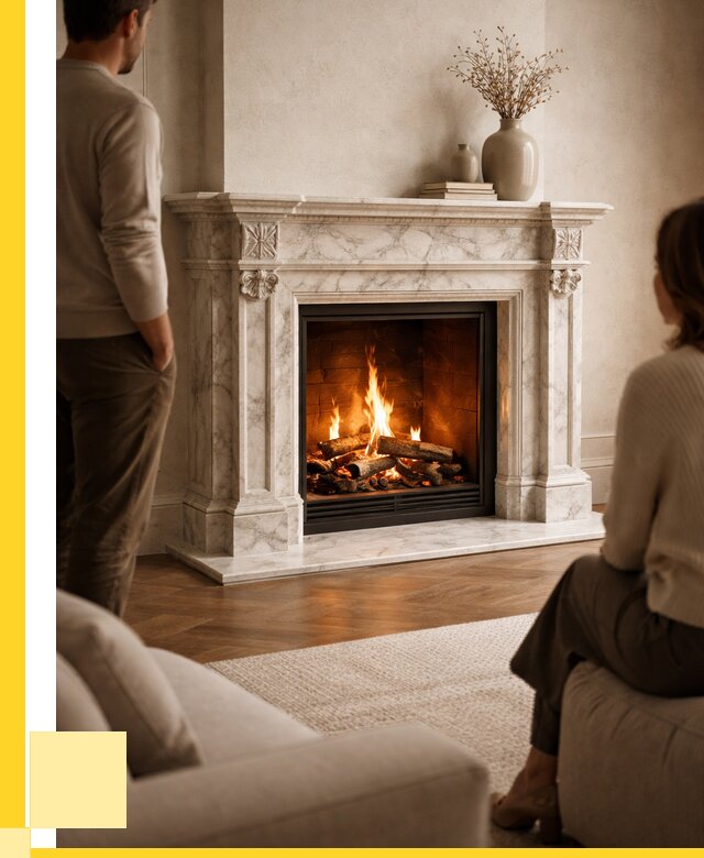 Мраморные камины под ключ в Городце от 253075 р. | ЭриданГрд