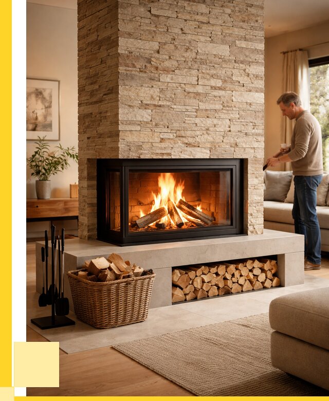 Дровяной камин под ключ в Городце от 202460 р. | ЭриданГрд