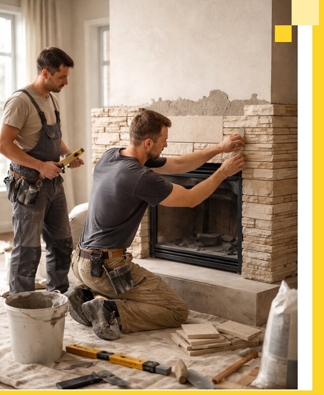 Установка и монтаж каминов для загородного дома в Городце