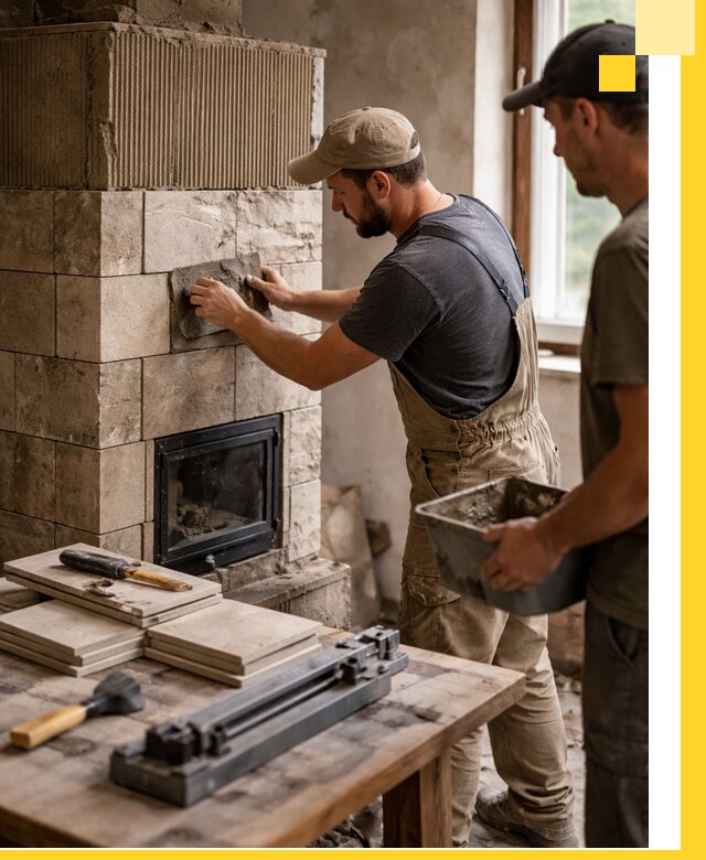 Профессиональная облицовка печей в Городце: керамика и камень