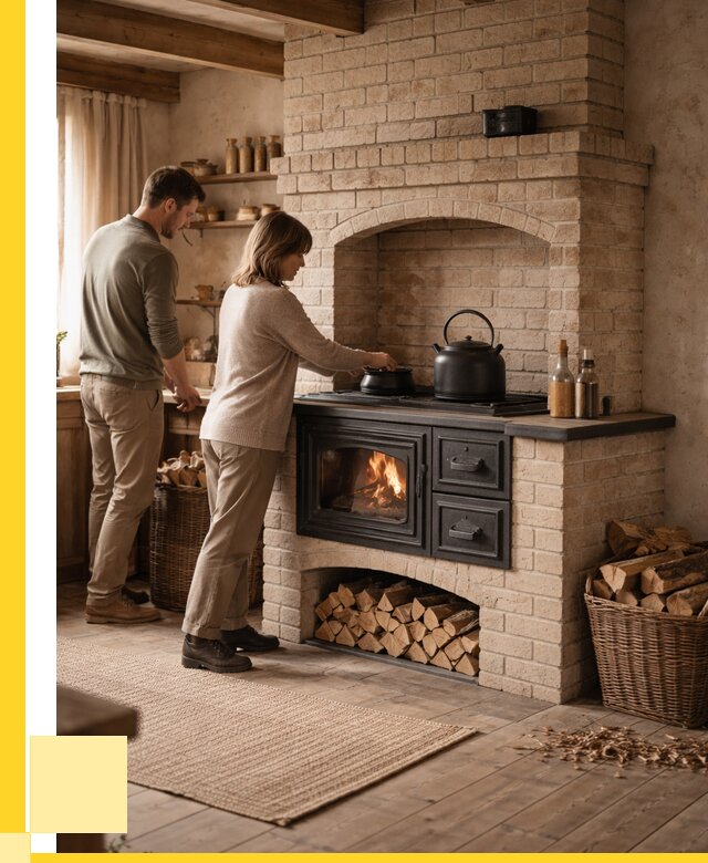 Печи с плитой в Городце от 45554 р. | ЭриданГрд — кирпичная печь