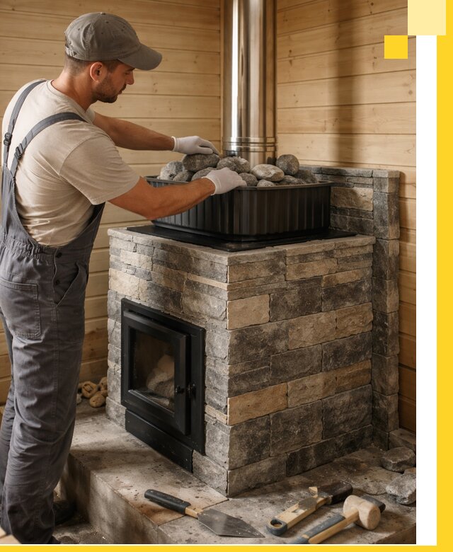 Печи для парной в Городце, производство, монтаж и обслуживание