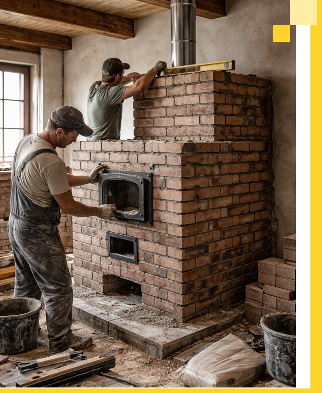 Печи для загородного дома под ключ в Городце — монтаж и сервис