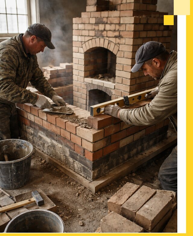 Изготовление и монтаж печей и каминов из кирпича в Городце