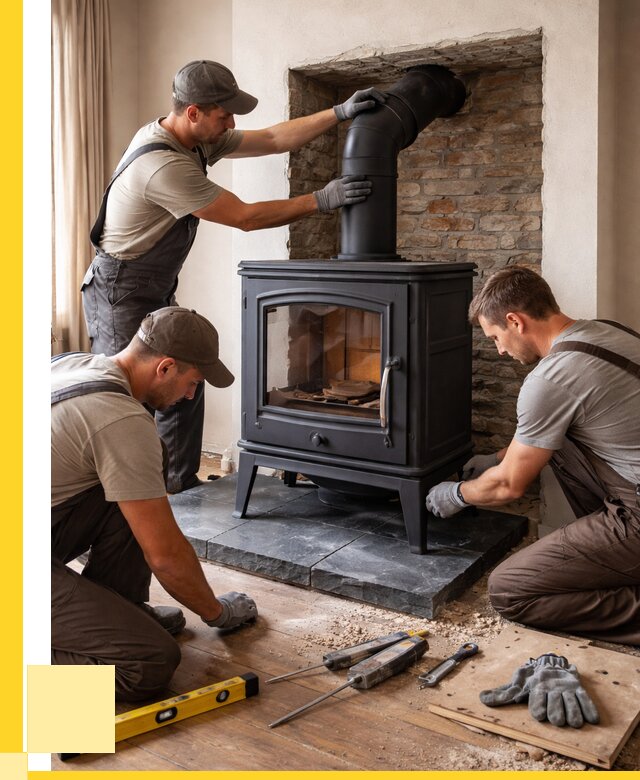 Монтаж печи камина в частном доме в Городце от 25308 р. | ЭриданГрд