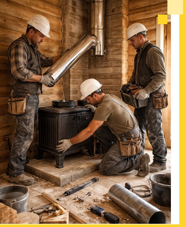 Профессиональный монтаж банных печей и дымоходов в Городце