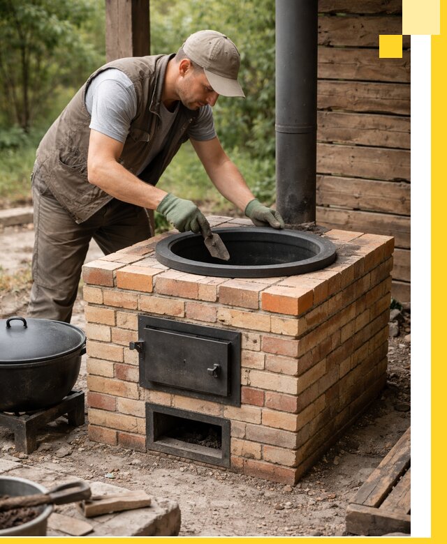 Изготовление и установка печей для казана в Городце под ключ