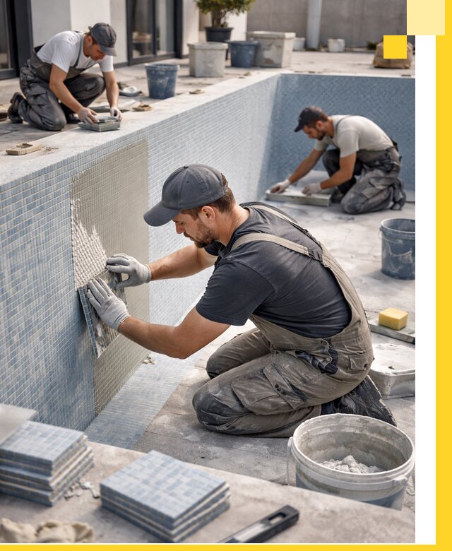 Облицовка бассейнов в Городце плитка мозаика гидроизоляция