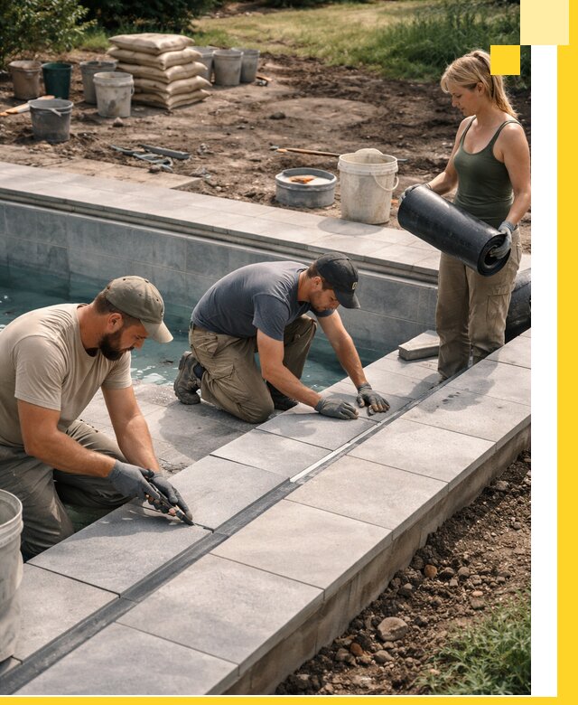 Строительство и монтаж уличных бассейнов под ключ в Городце