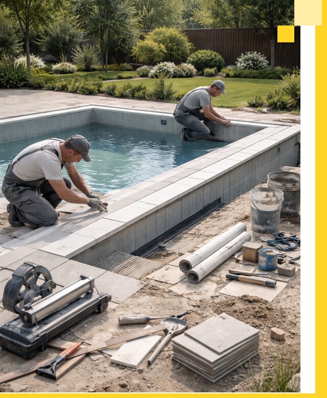 Строительство открытых бассейнов под ключ в Городце профессионально