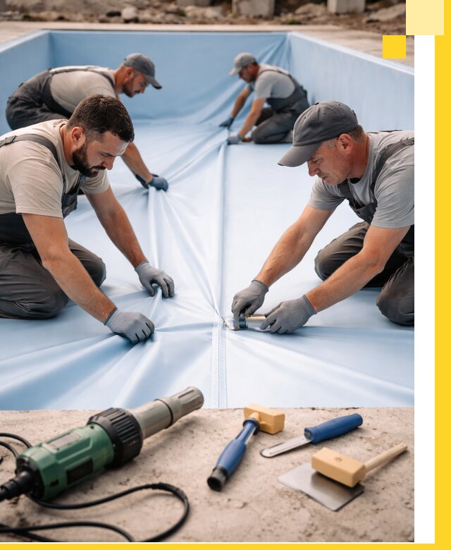 ПВХ пленка для бассейнов с монтажом и гарантией в Городце