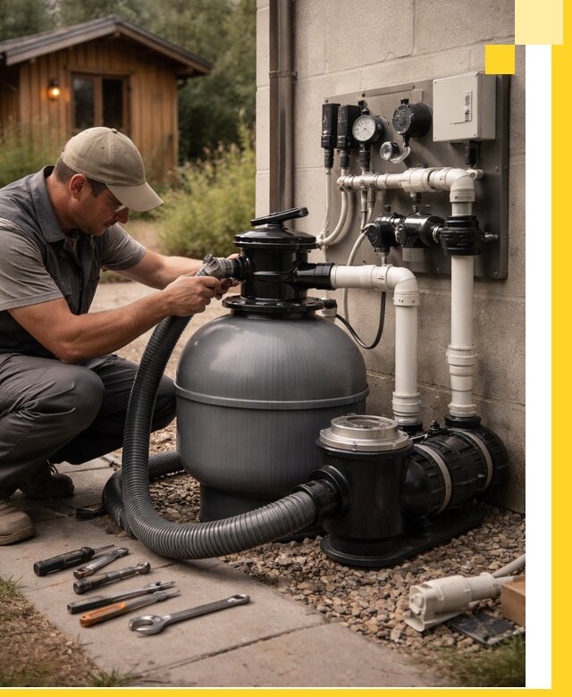 Продажа и монтаж фильтров и насосов для бассейнов в Городце