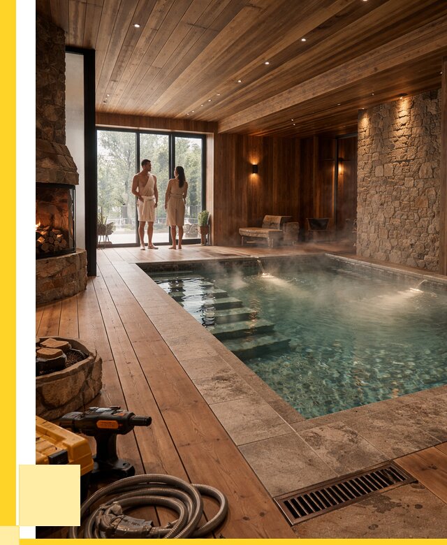 Проекты бань с бассейном под ключ в Городце от 75923 р., ЭриданГрд