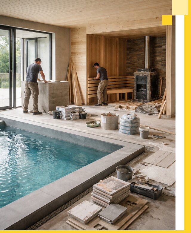 Проектирование и строительство бань с бассейном в Городце