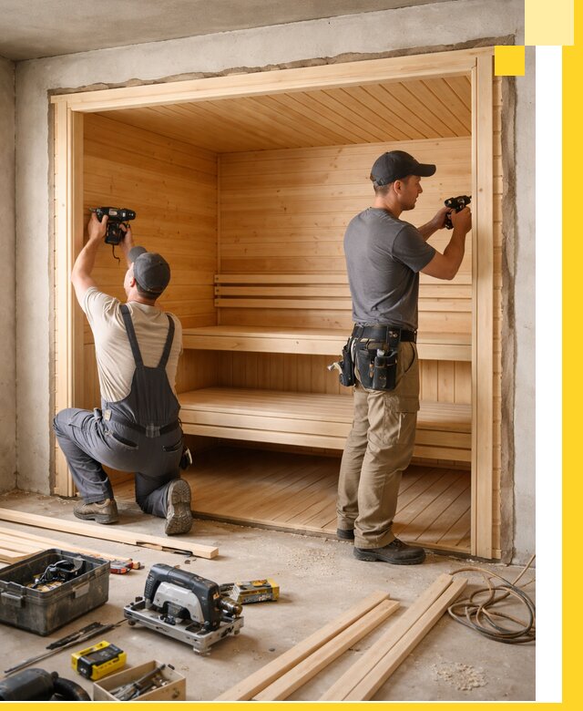 Монтаж саун под ключ в Городце — проектирование и установка