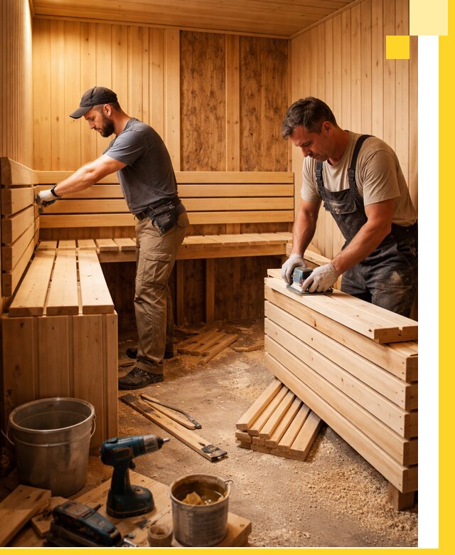 Профессиональный комплексный ремонт саун под ключ в Городце