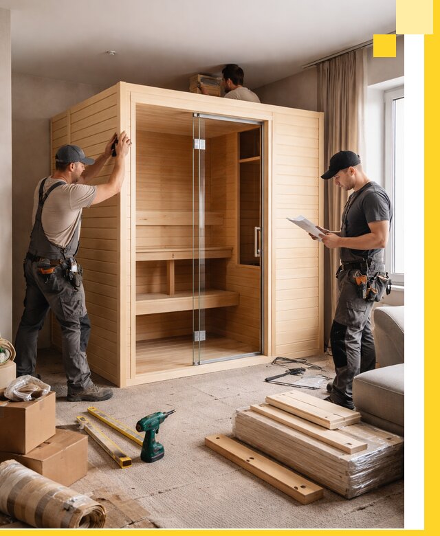 Установка и благоустройство саун в квартире в Городце