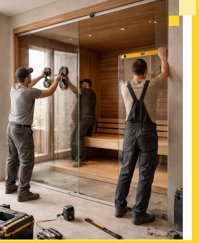 Производство и монтаж стеклянных саун под ключ в Городце