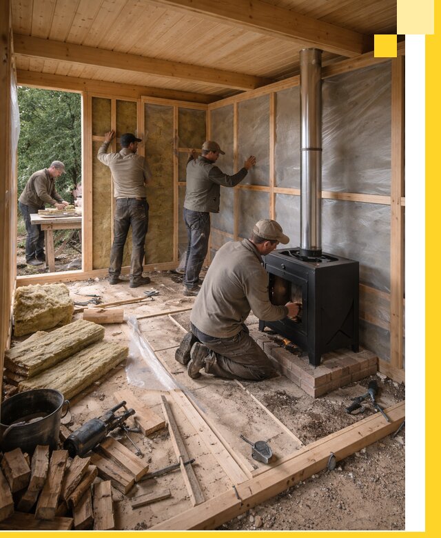 Профессиональный монтаж бань под ключ в Городце для дома