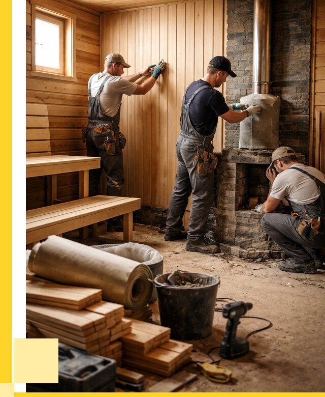 Ремонт бань под ключ в Городце от 45554 р. | ЭриданГрд