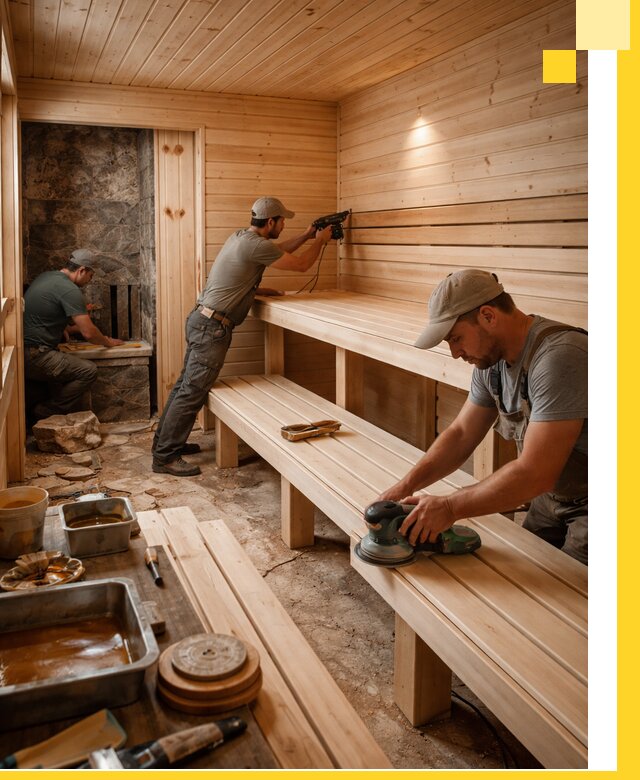 Профессиональная отделка бань в Городце под ключ, с гарантией