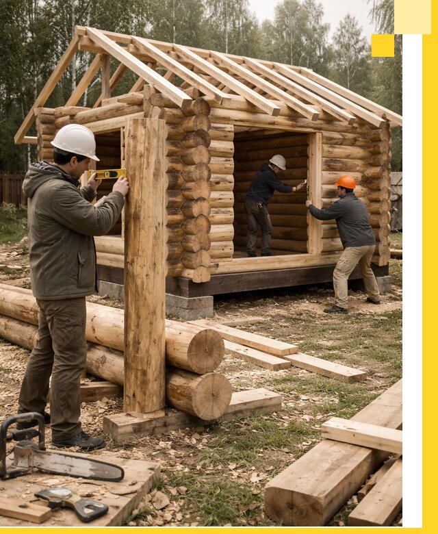 Строительство бань для дачи под ключ в Городце с доставкой и монтажом