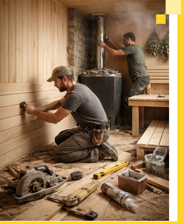 Полное строительство и оснащение парных под ключ в Городце