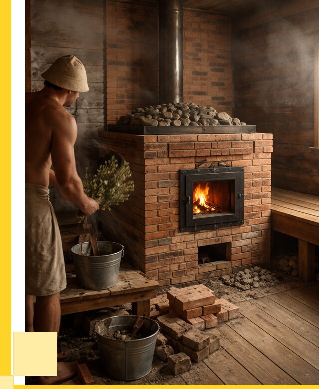 Кирпичные банные печи в Городце от 91107 р. | ЭриданГрд