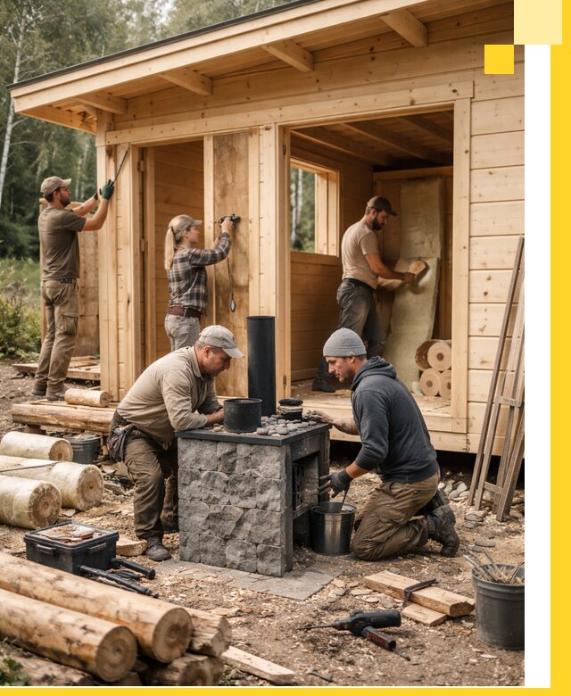 Купить баню под ключ в Городце строительство монтаж отделка