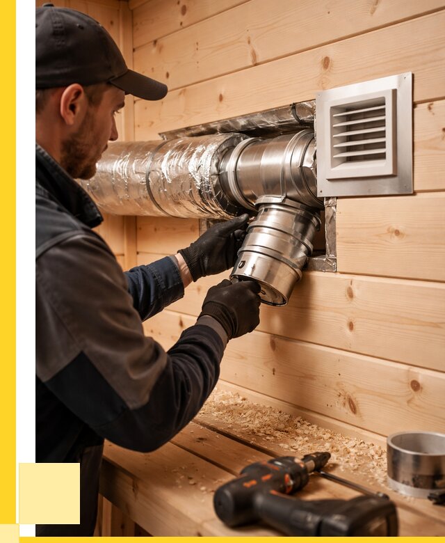 Монтаж вентиляции бани в Городце от 12148 р. | ЭриданГрд