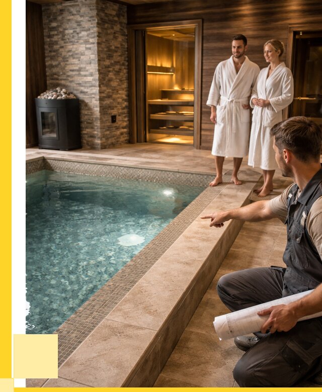 Проект бани с бассейном под ключ в Городце от 65800 р. | ЭриданГрд