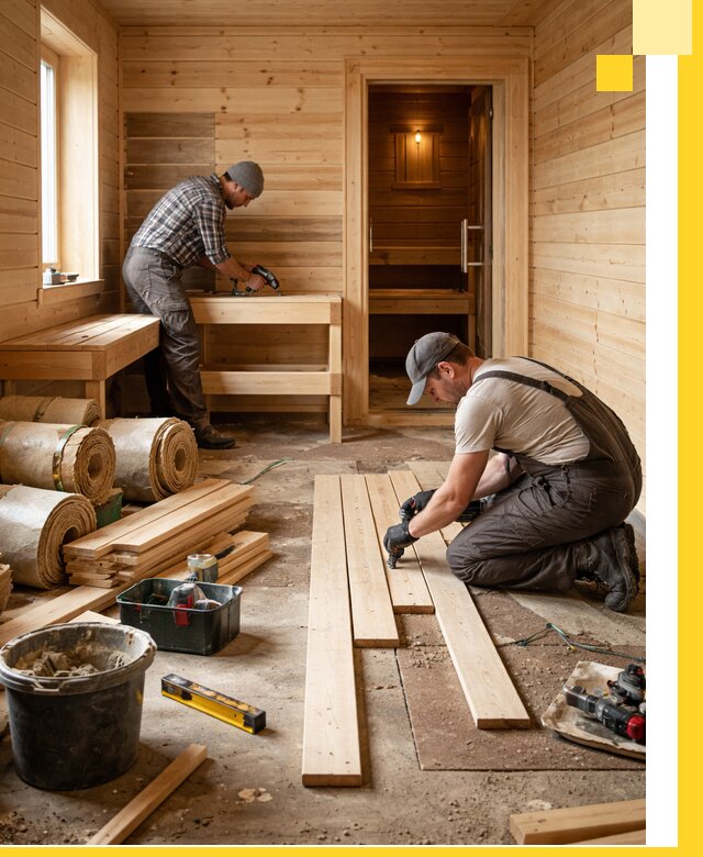 Индивидуальный проект бани с комнатой отдыха под ключ в Городце