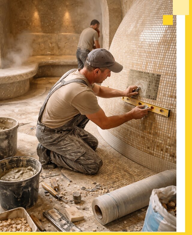 Хамам под ключ в Городце: проектирование, строительство, отделка