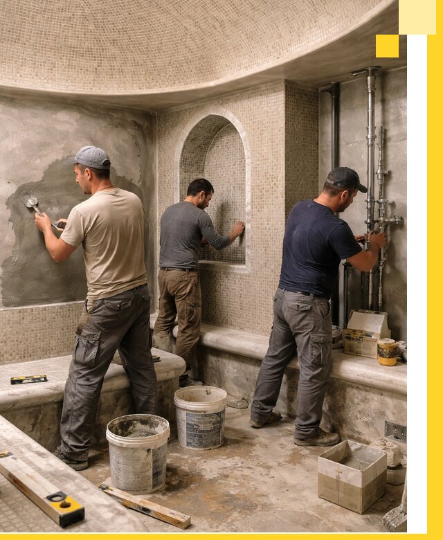 Профессиональный монтаж хамамов под ключ в Городце с гарантией