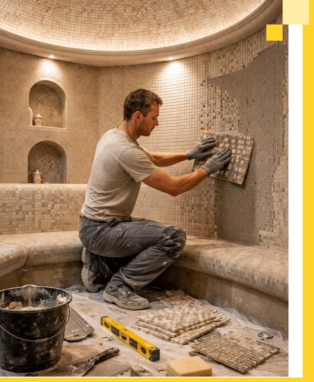 Устройство и монтаж домашнего хамама под ключ в Городце