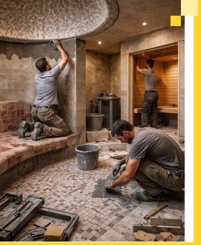 Проект и строительство хамама бани и сауны под ключ в Городце