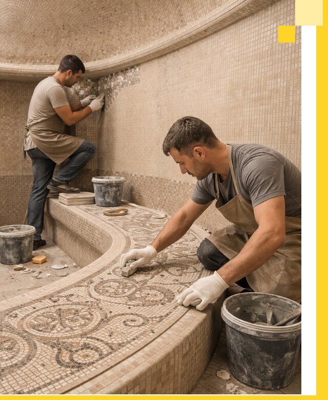 Плитка для хамама в Городце, укладка, подбор и поставка