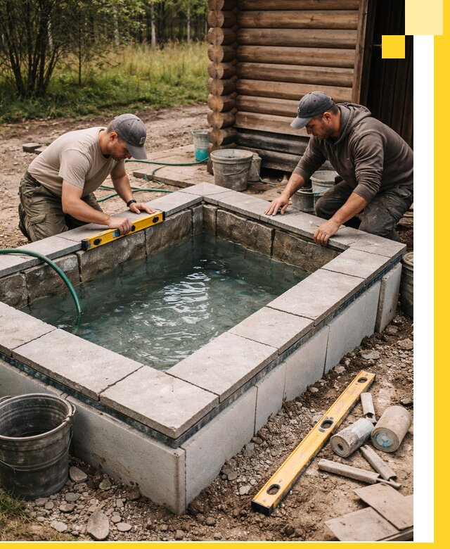 Изготовление и установка холодных купелей под ключ в Городце